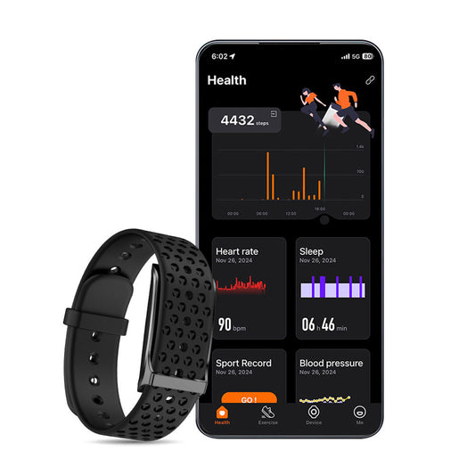 PulseFit – سوار صحي ذكي بدون شاشة + سترب مجاني